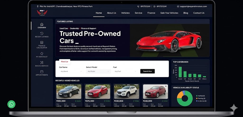 Web app development - dashboard