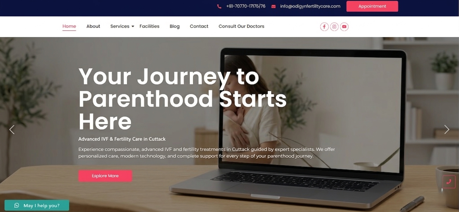 WordPress business website design - corporate site with custom theme