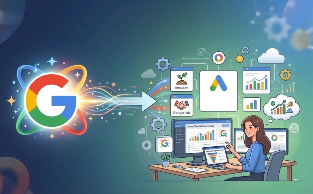 Google Ads and social media analytics performance dashboard