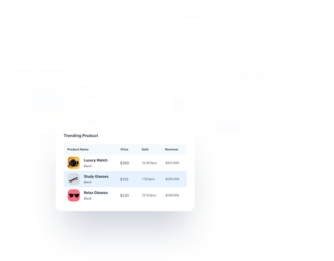 Angular-based customer portal SPA UI mockup