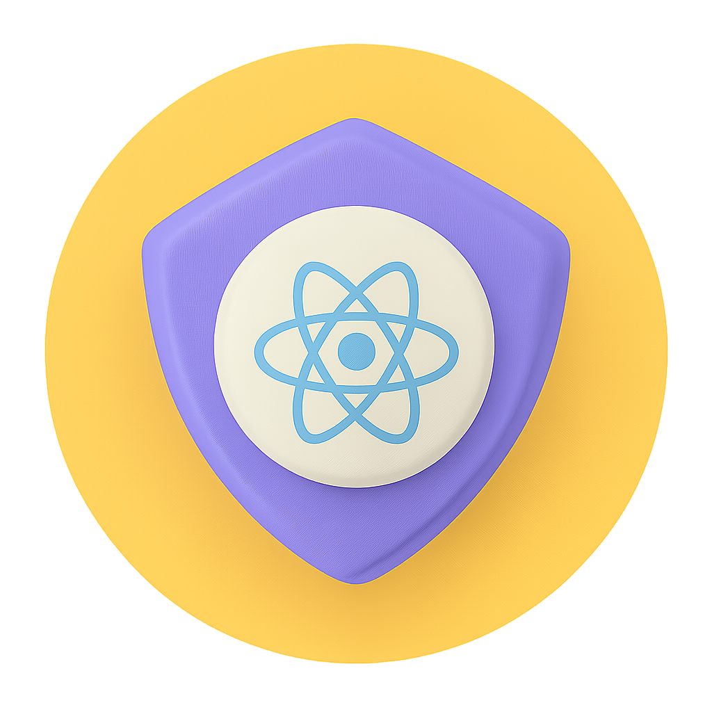 React.js library logo used for building user interfaces