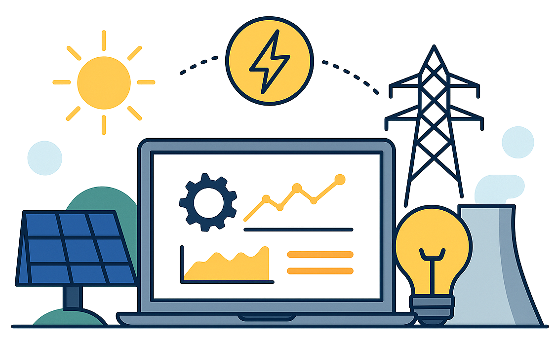 Energy and Utilities Software Illustration