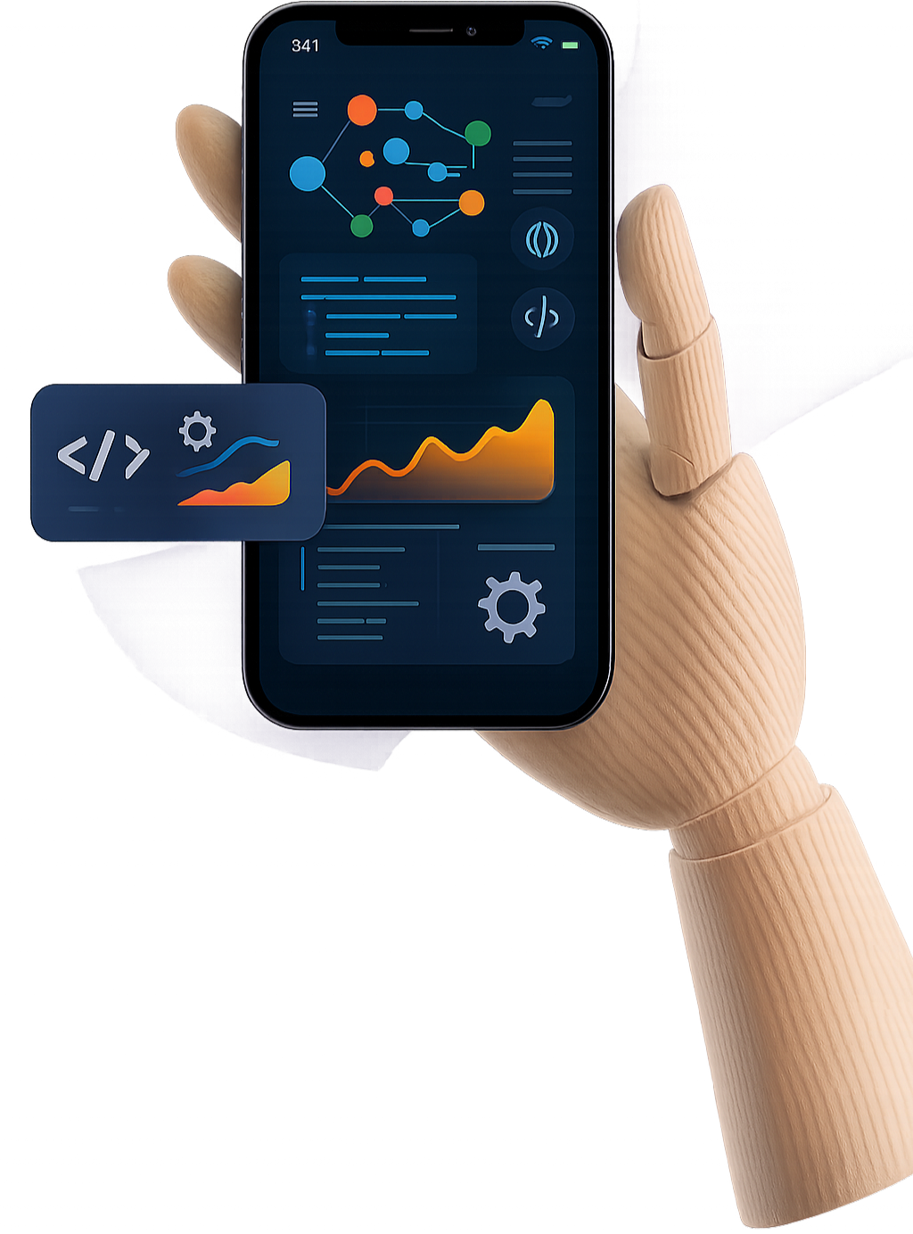 Enterprise software development banner illustration