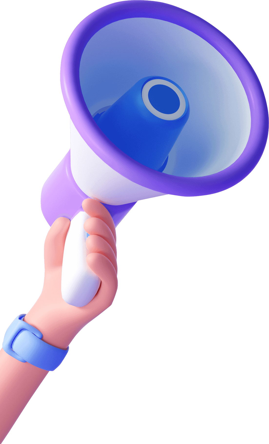 Hand holding megaphone illustration