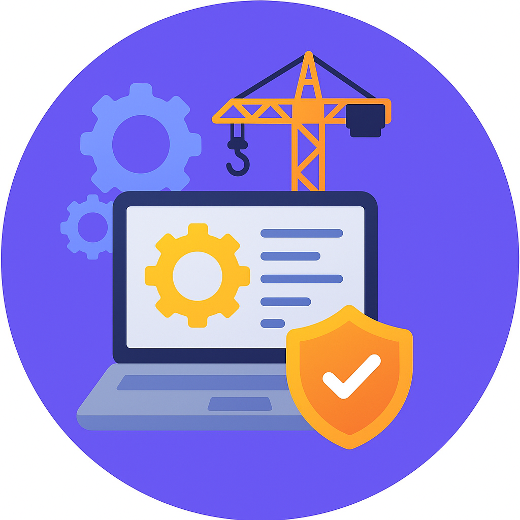 Custom Construction Software Development Icon