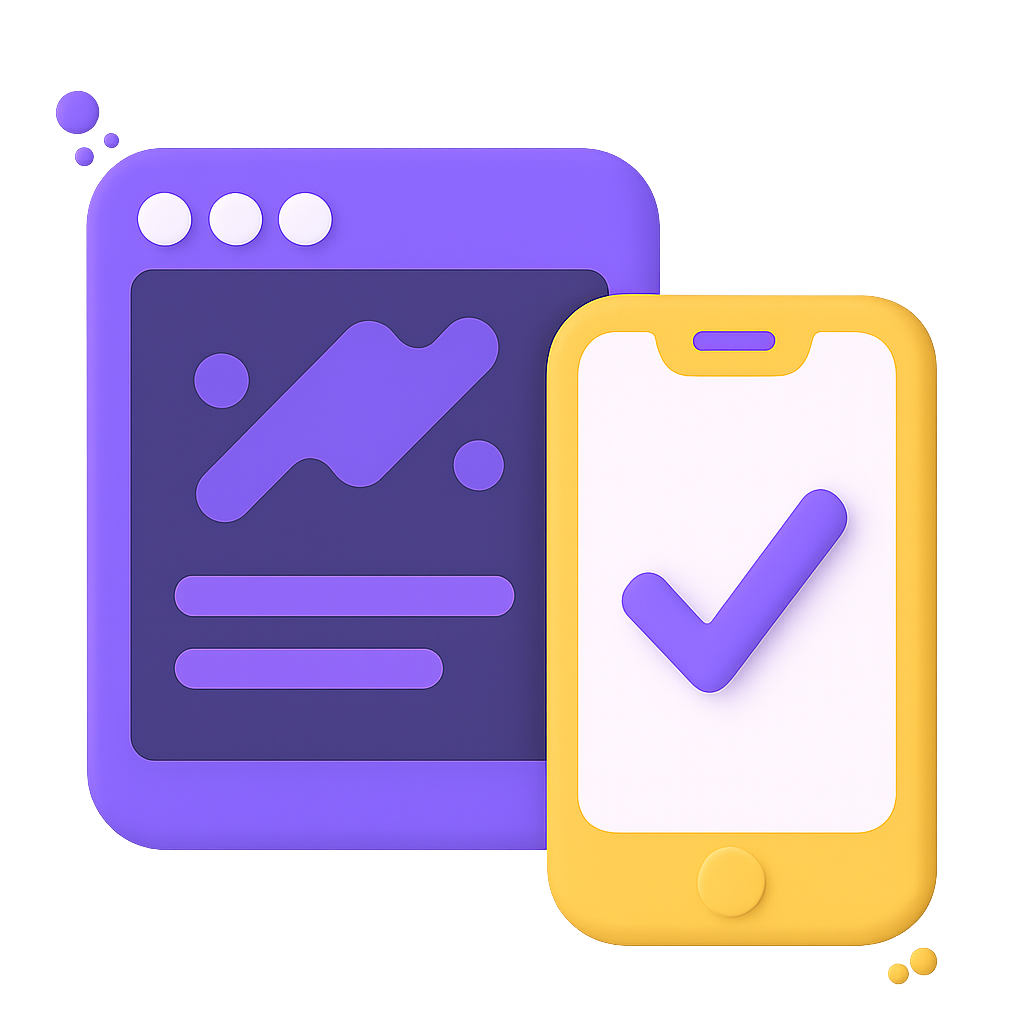 Mobile responsive web design feature icon