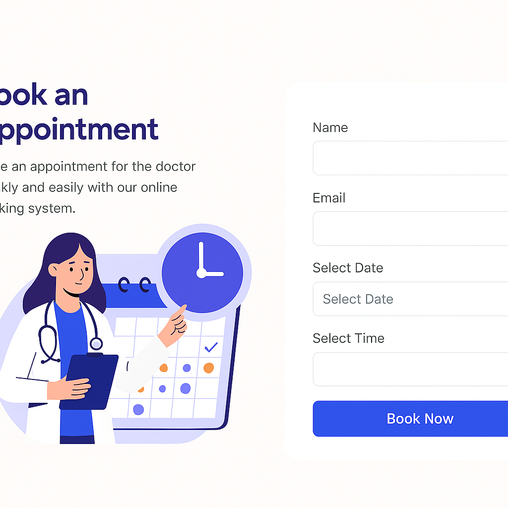 Appointment Booking Demo - Dashboard View