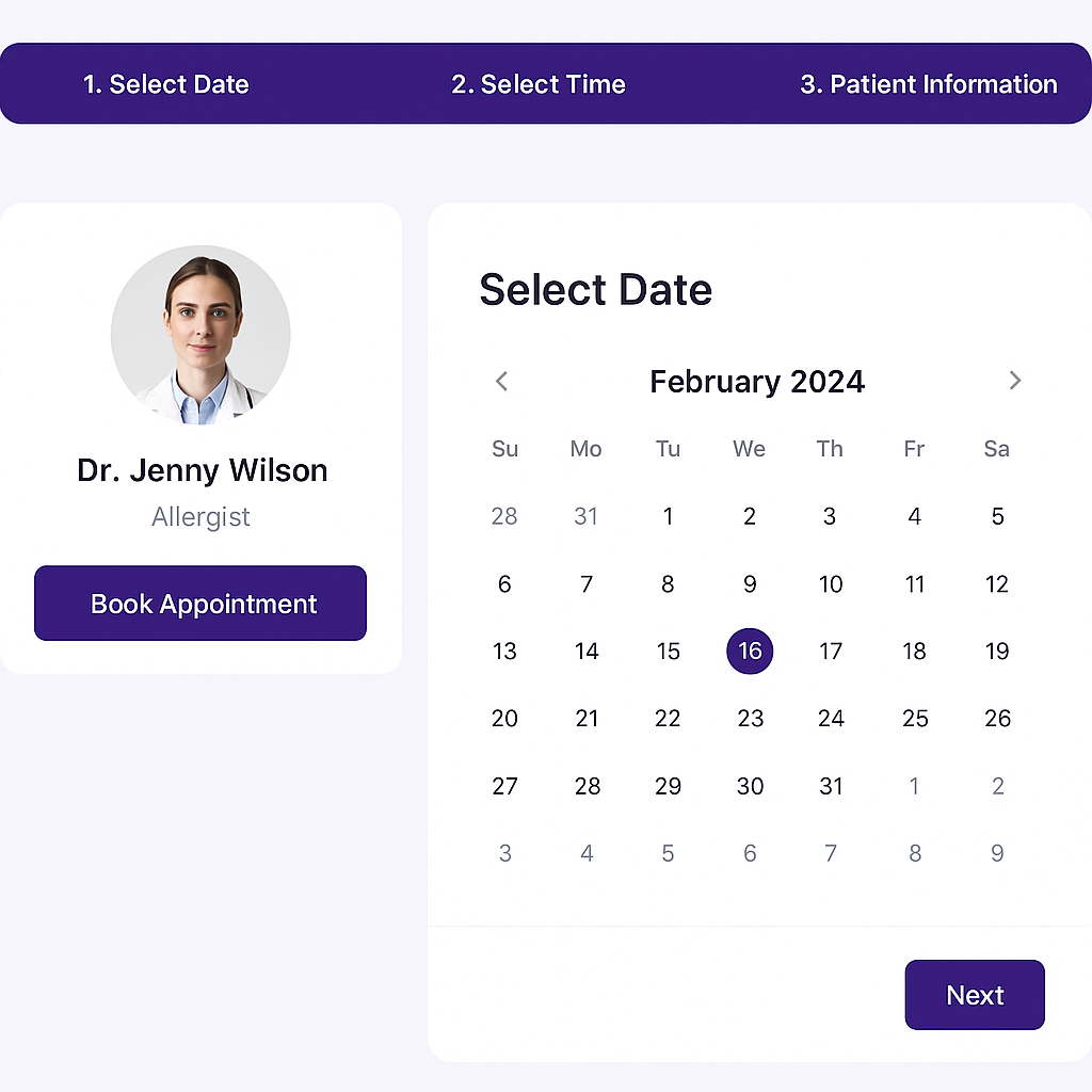 Appointment Booking Demo - Booking Form Interface