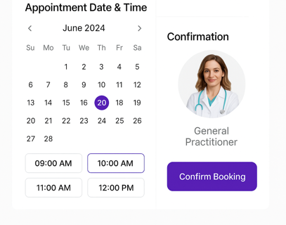 Appointment Booking Demo - Mobile Friendly Layout