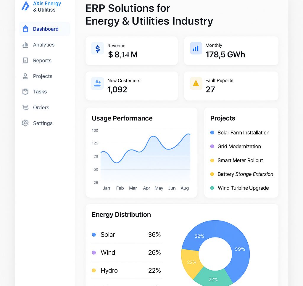 ERP Dashboard Screen 5