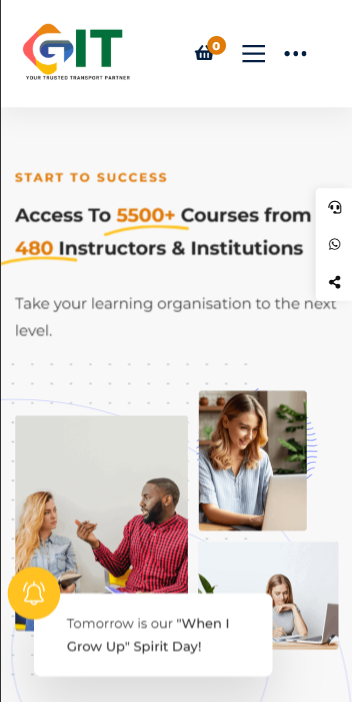 Golden India Life Skill Web Application Screenshot